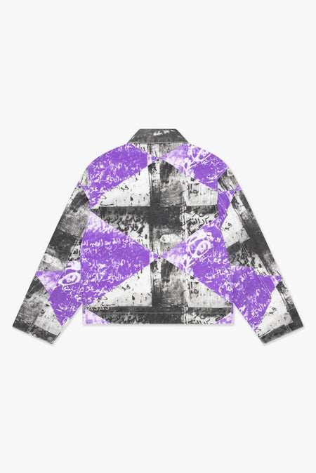 "MASSARI" PURPLE MULTI BUTTON DOWN