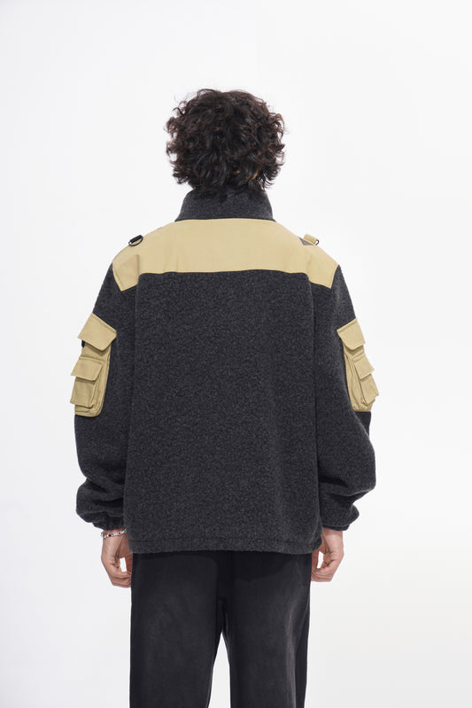 Hike Dark Grey Sherpa Jacket