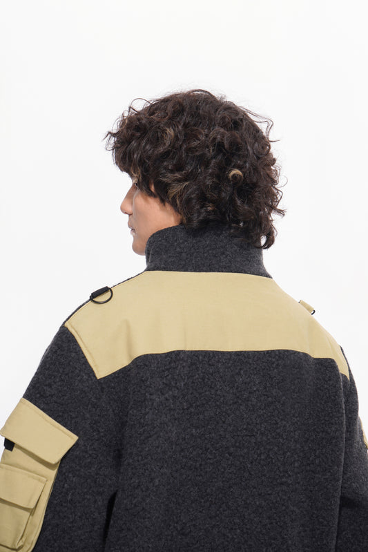 Hike Dark Grey Sherpa Jacket