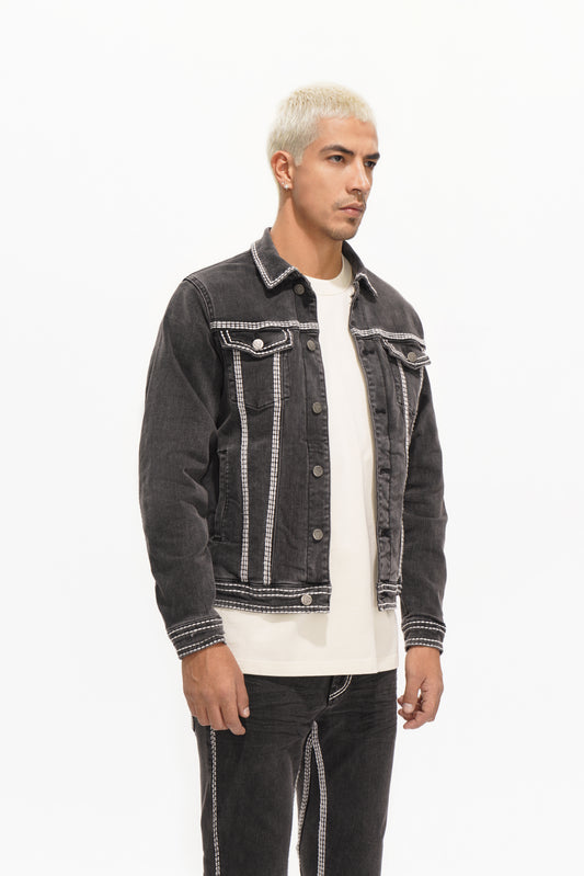 Treasury Mens Jacket Grey Washed