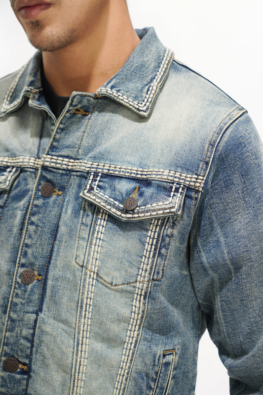 Treasury Mens Jacket Vintage Blue