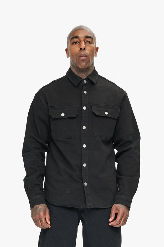 Mr.Button Down Black