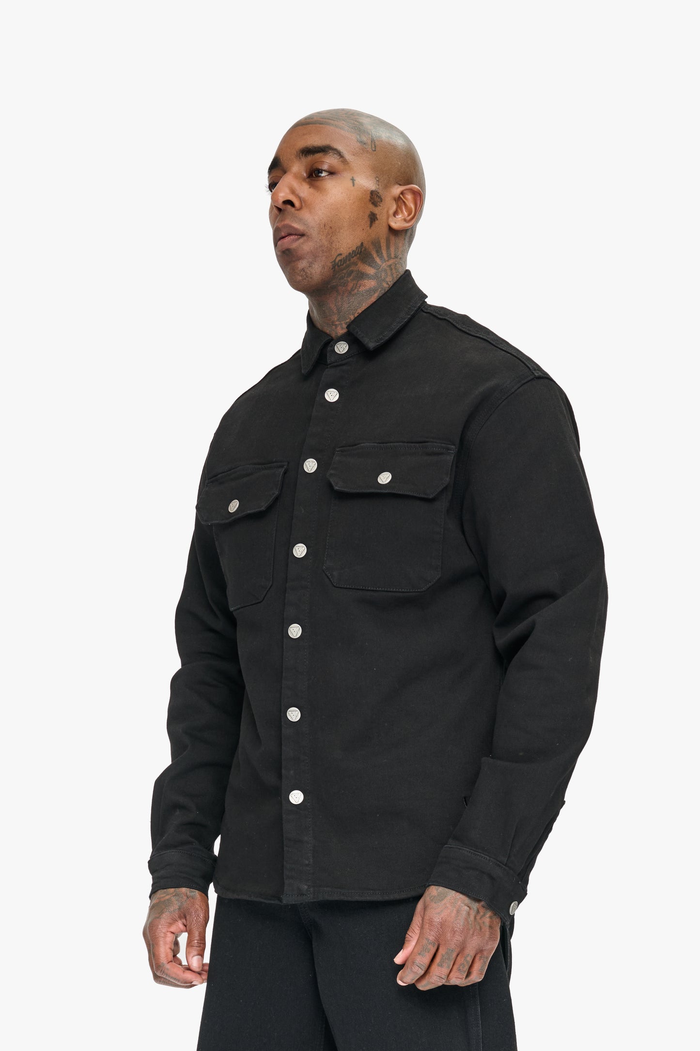 Mr.Button Down Black