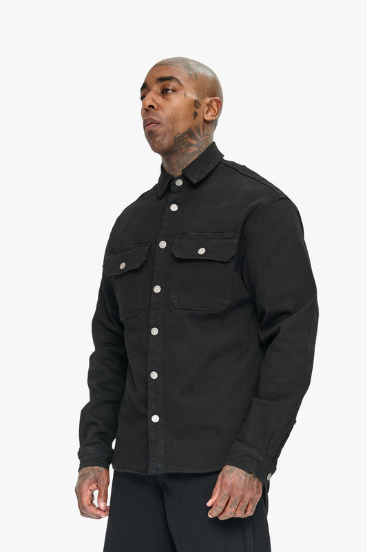 Mr.Button Down Black