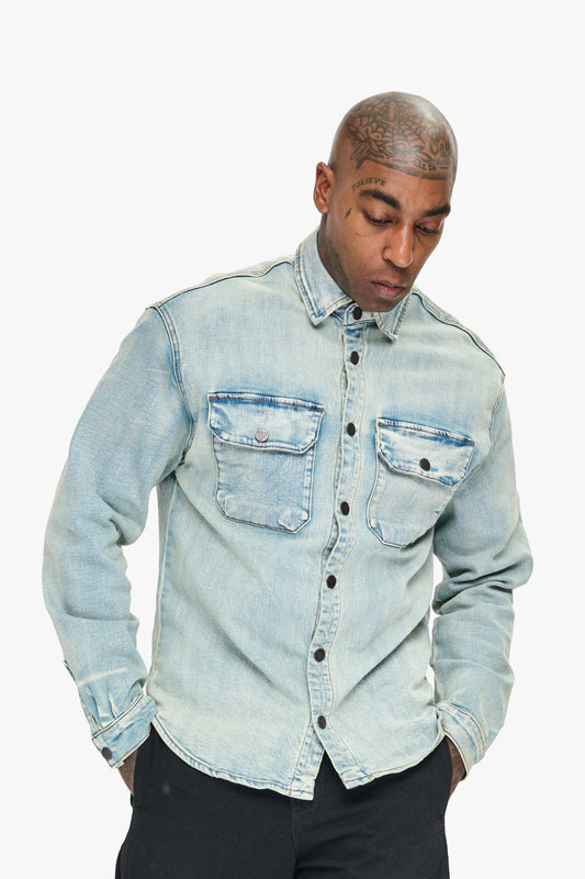 Mr.Button Down Light Wash