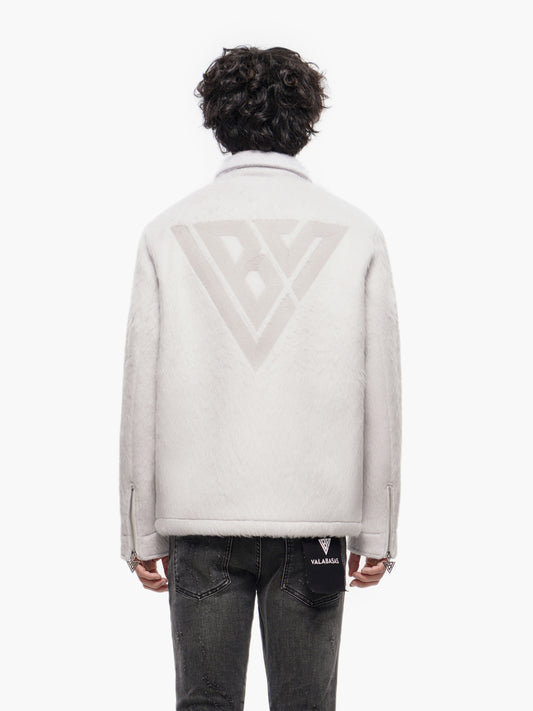 Offset Grey Mohair Jacket