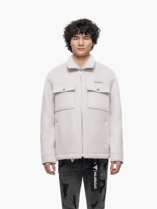 Offset Grey Mohair Jacket