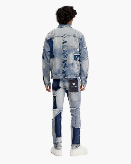 Caelric Blue Light Blue Denim Jacket