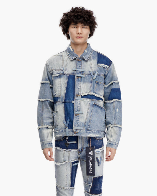 Caelric Blue Light Blue Denim Jacket