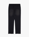 "STAMP" BLACK FRENCH TERRY STRAIGHT PANT