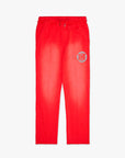 "STAMP" RED FRENCH TERRY STRAIGHT PANT