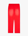 "STAMP" RED FRENCH TERRY STRAIGHT PANT