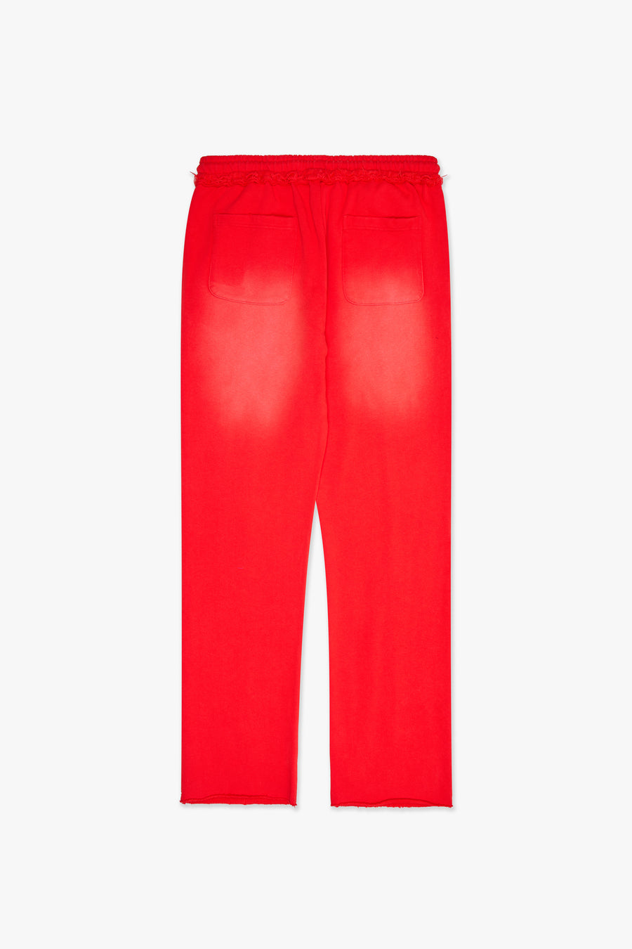 "STAMP" RED FRENCH TERRY STRAIGHT PANT