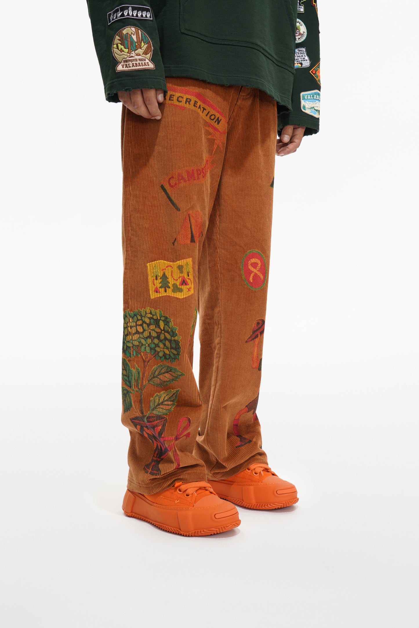 Trailway Corduroy Orange Straight Pants
