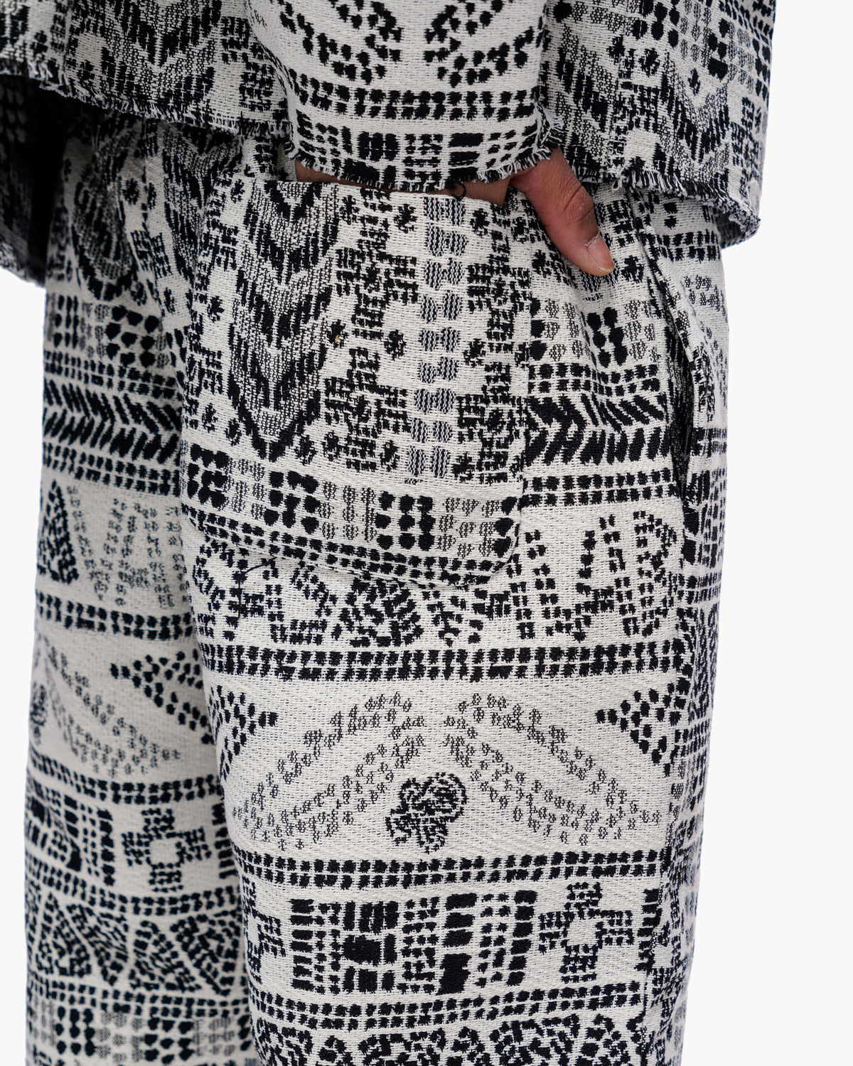 Winter White Woven Pants