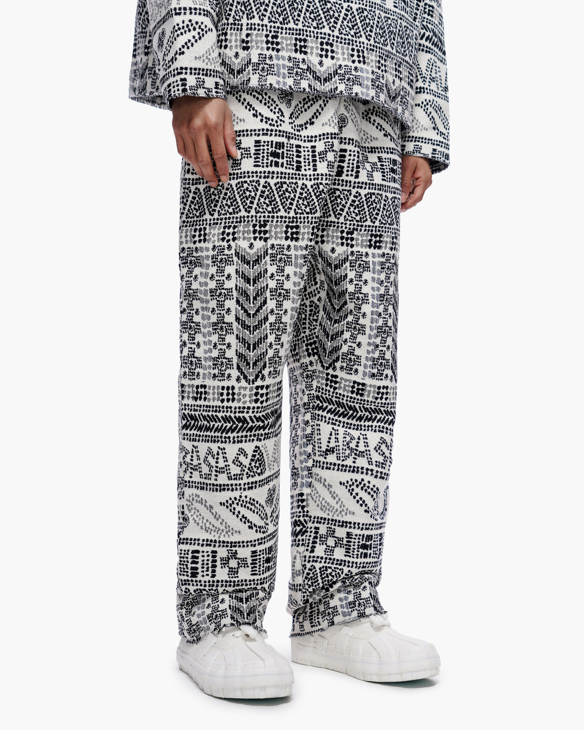 Winter White Woven Pants
