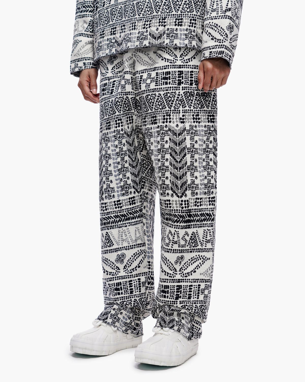Winter White Woven Pants