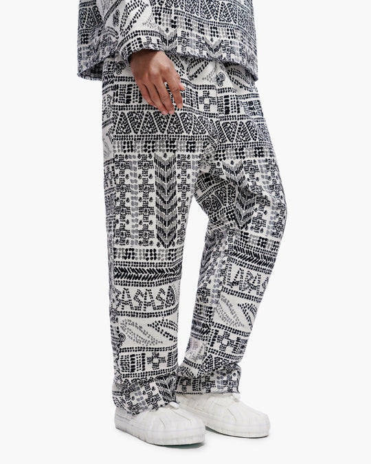 Winter White Woven Pants