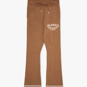 "Lost In" Brown Stacked Pants