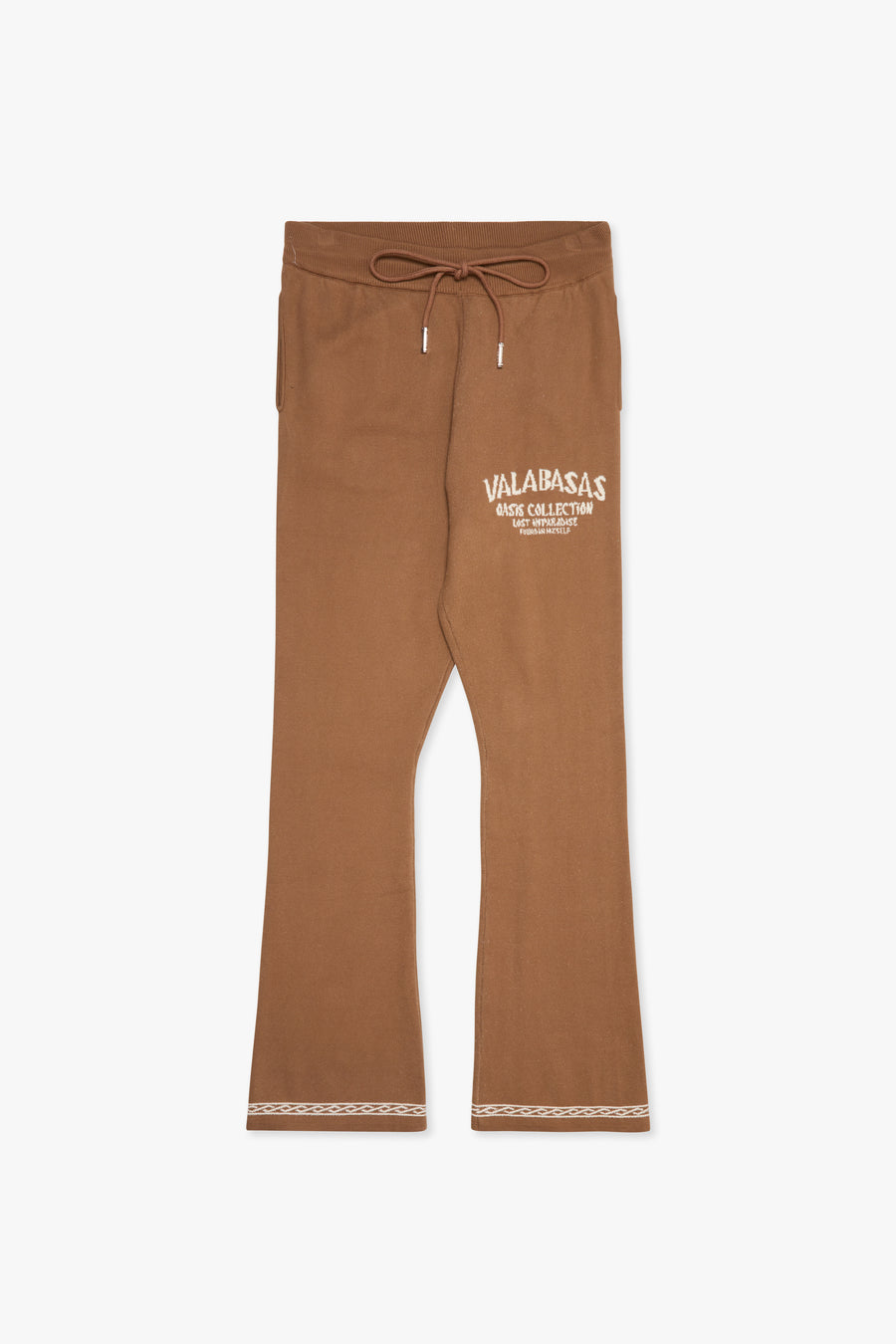 "Lost In" Brown Stacked Pants