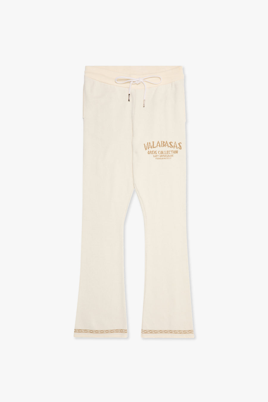 "Lost In" Cream Stacked Pants