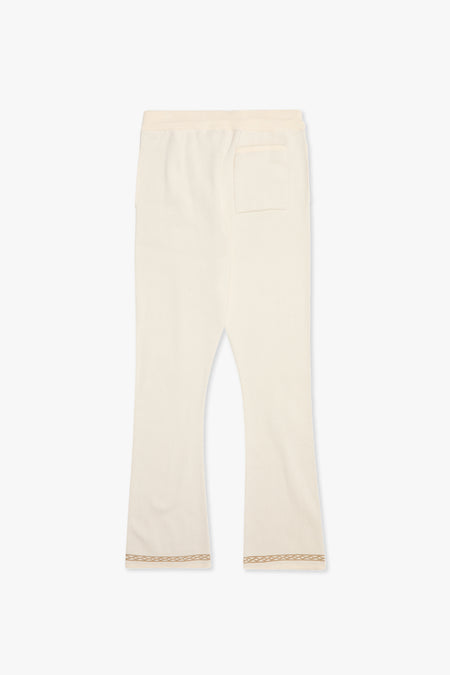 "Lost In" Cream Stacked Pants