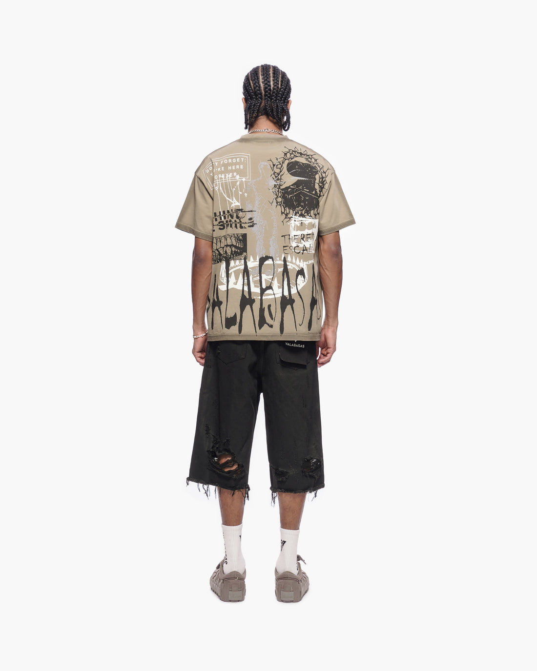 Snapped Black Washed Jorts