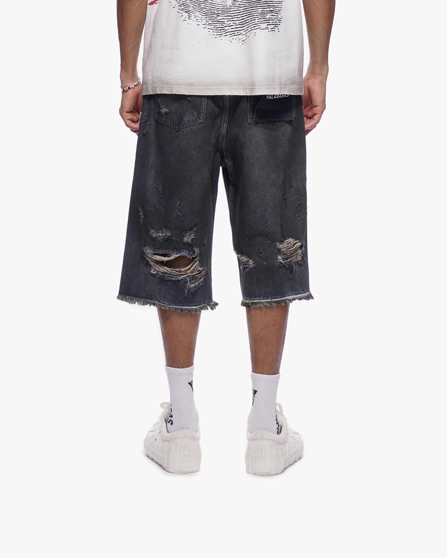 Snapped Dark Dirty Blue Jorts