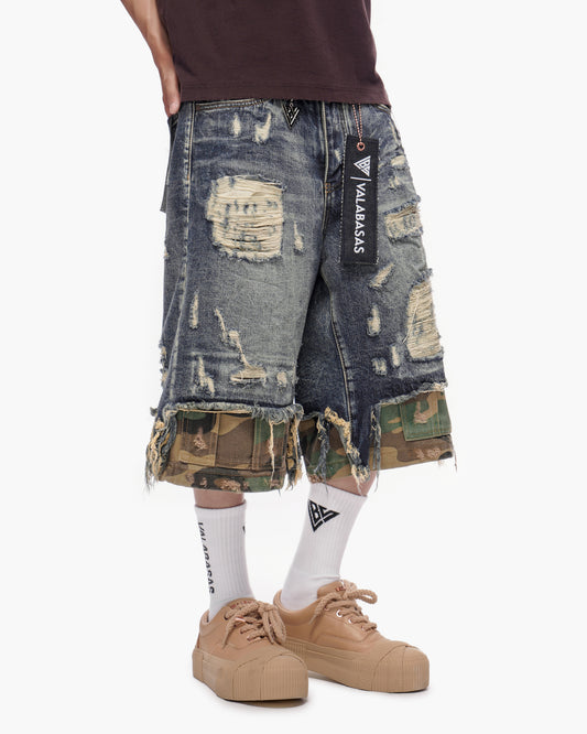 Plunder Jorts Dark Blue Wash