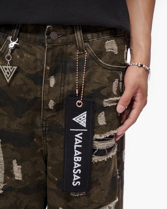 Plunder Jorts Dark Green Camo