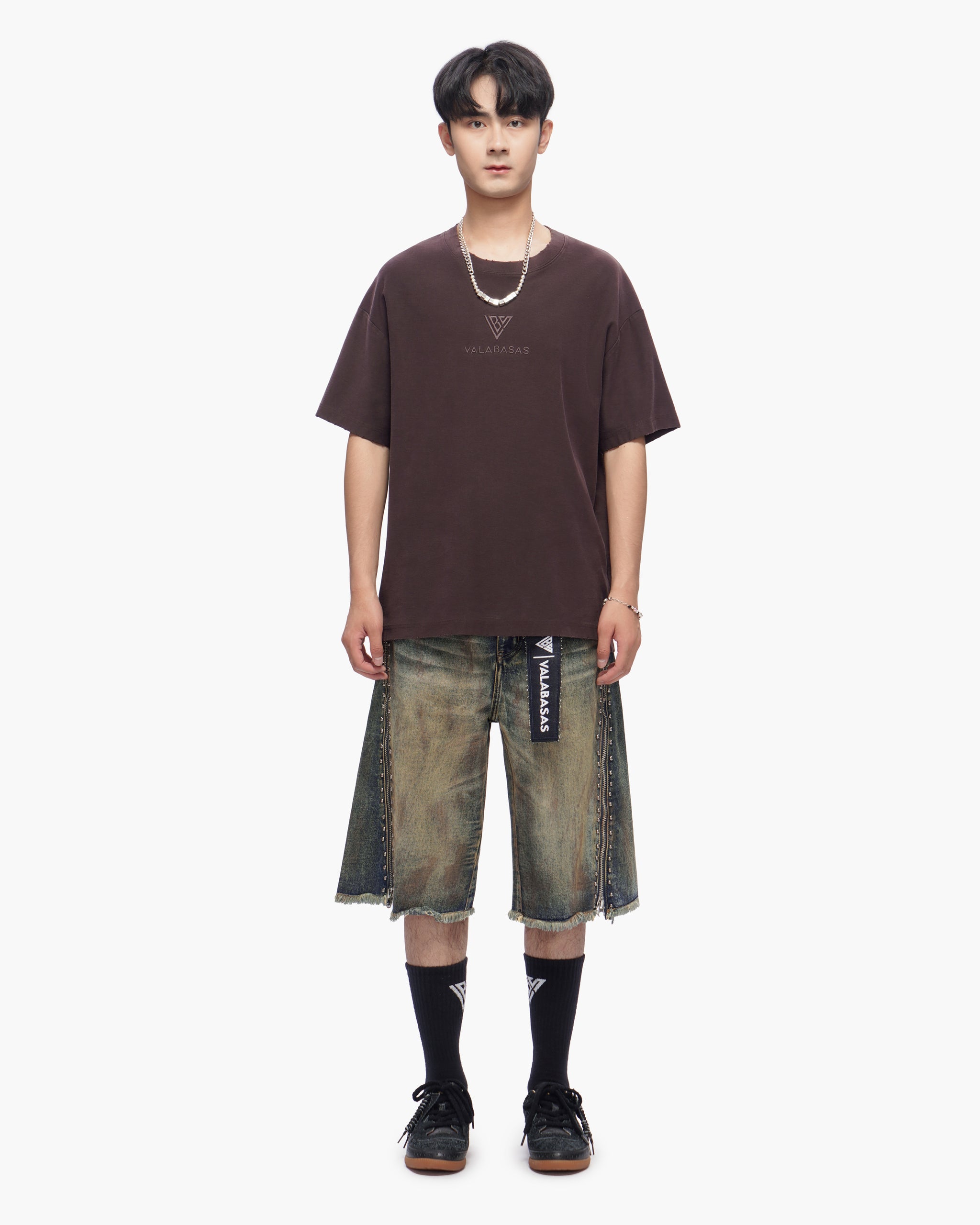 VALABASAS Chosen Jorts Dark Blue Vintage front full-body view
