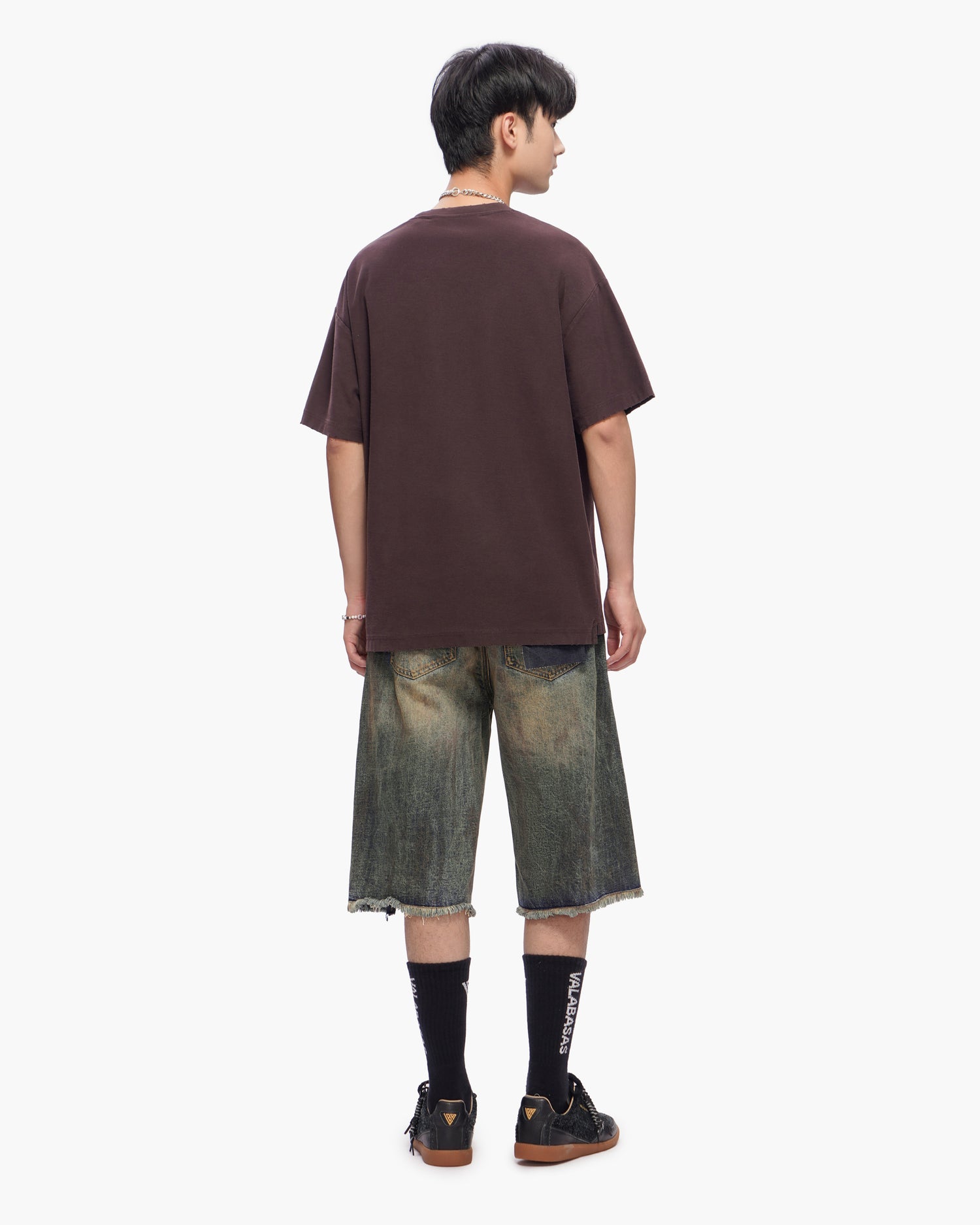 VALABASAS Chosen Jorts Dark Blue Vintage back full-body view