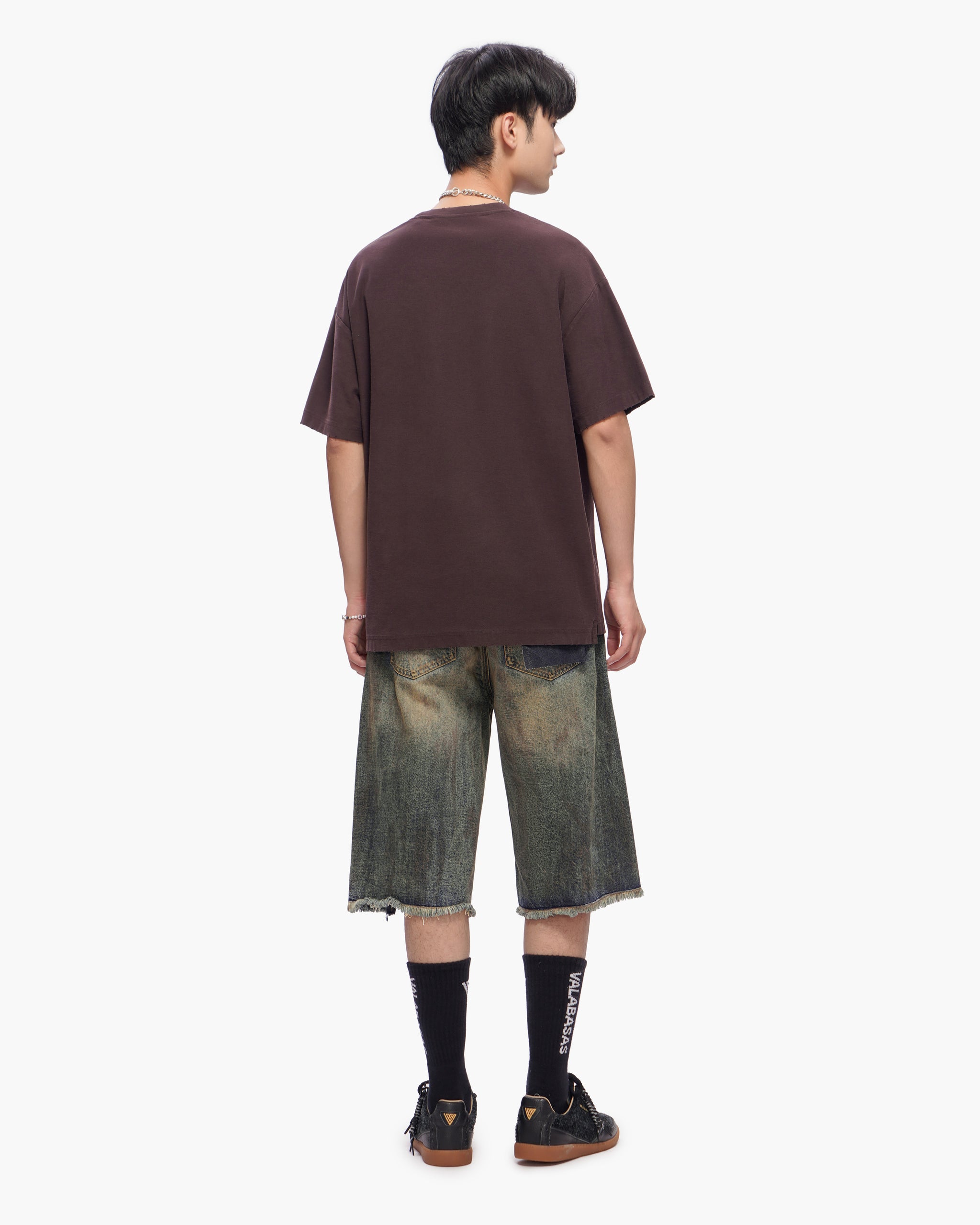 VALABASAS Chosen Jorts Dark Blue Vintage back full-body view