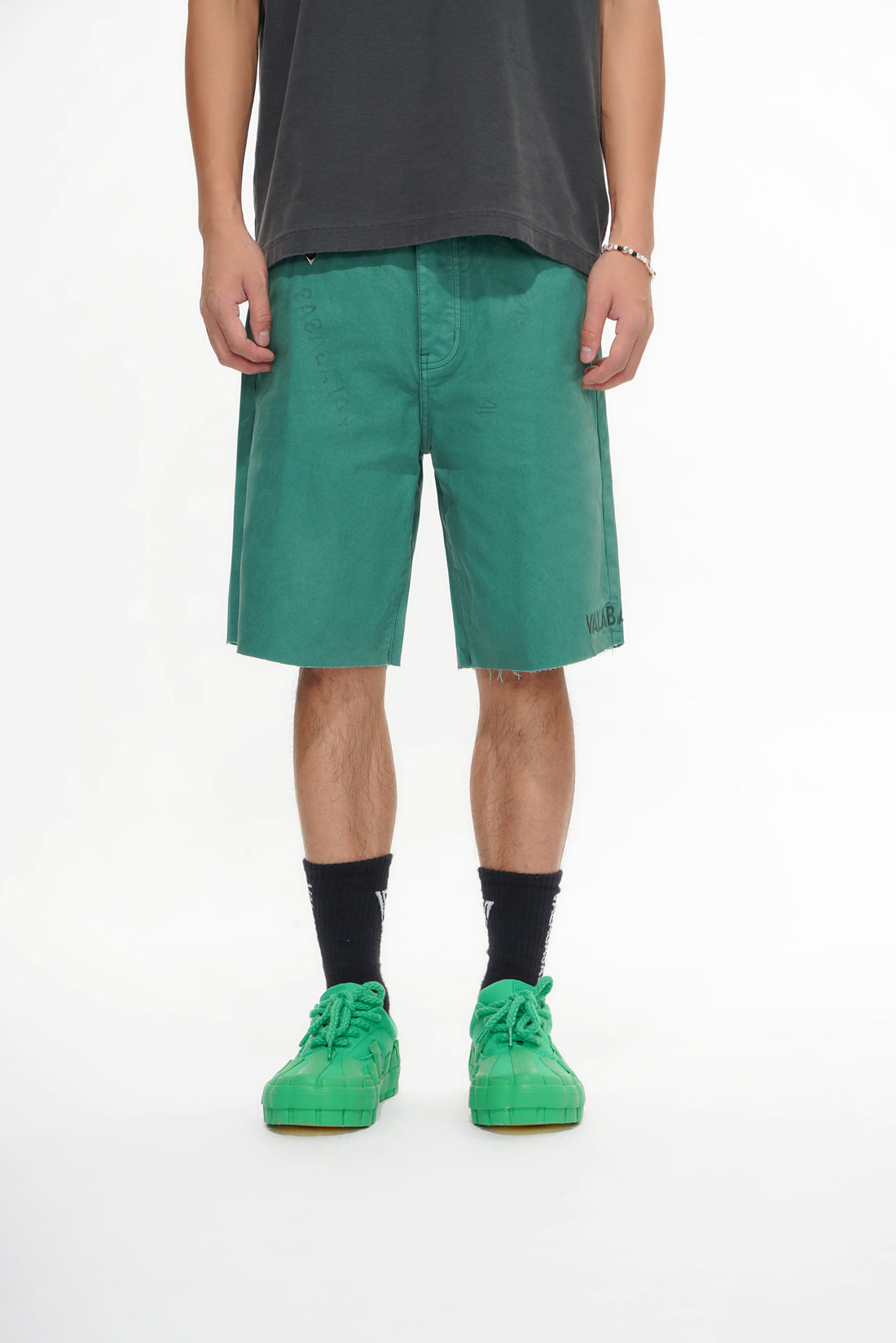 Mr.Shorts Green Waxed Jorts