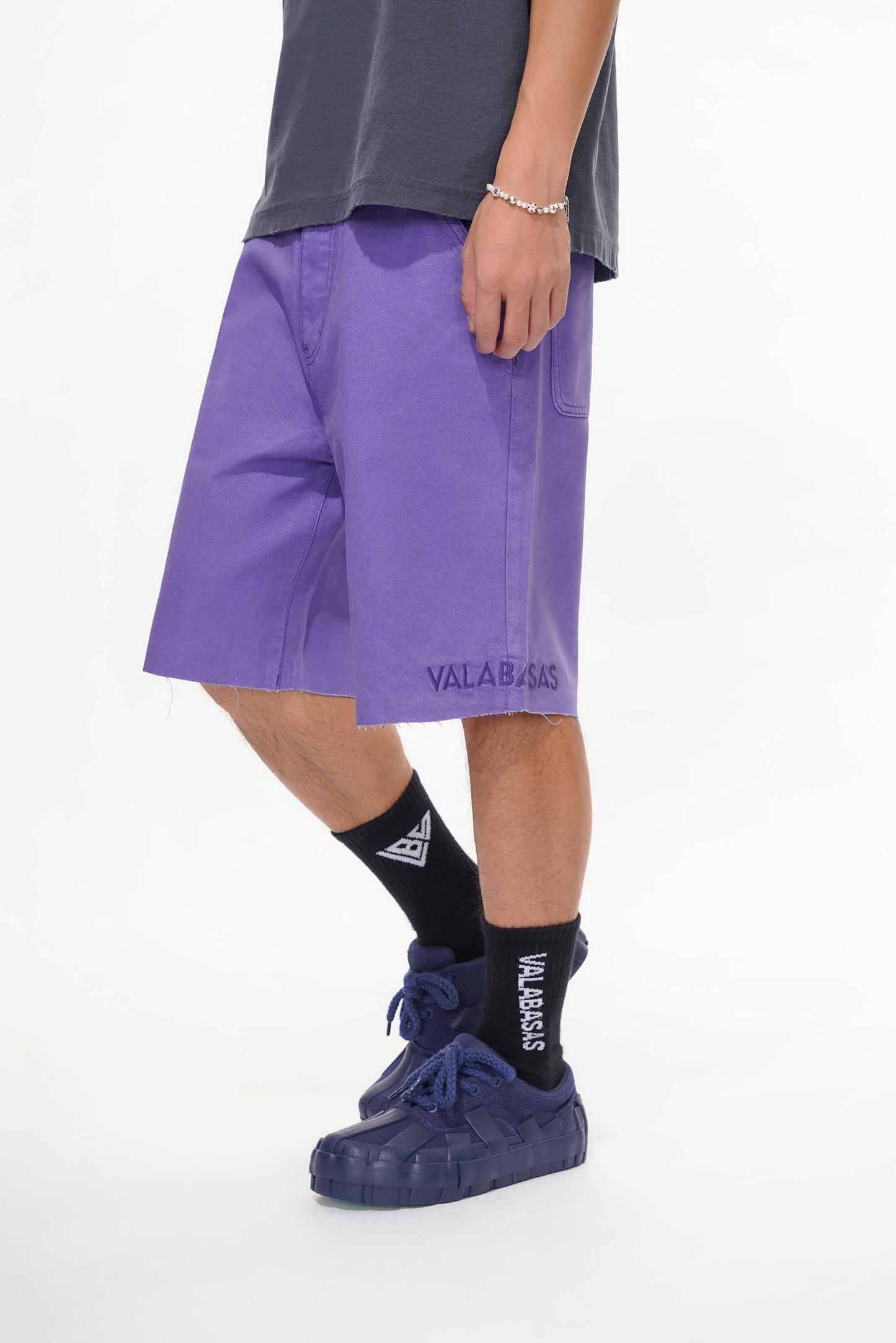 Mr.Shorts Purple Waxed Jorts