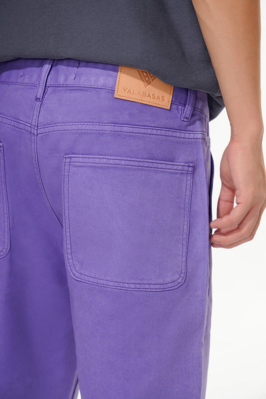 Mr.Shorts Purple Waxed Jorts