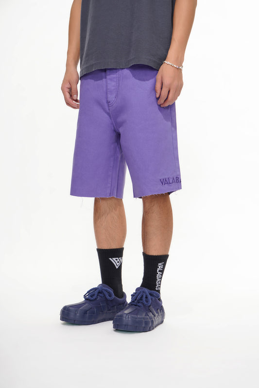 Mr.Shorts Purple Waxed Jorts