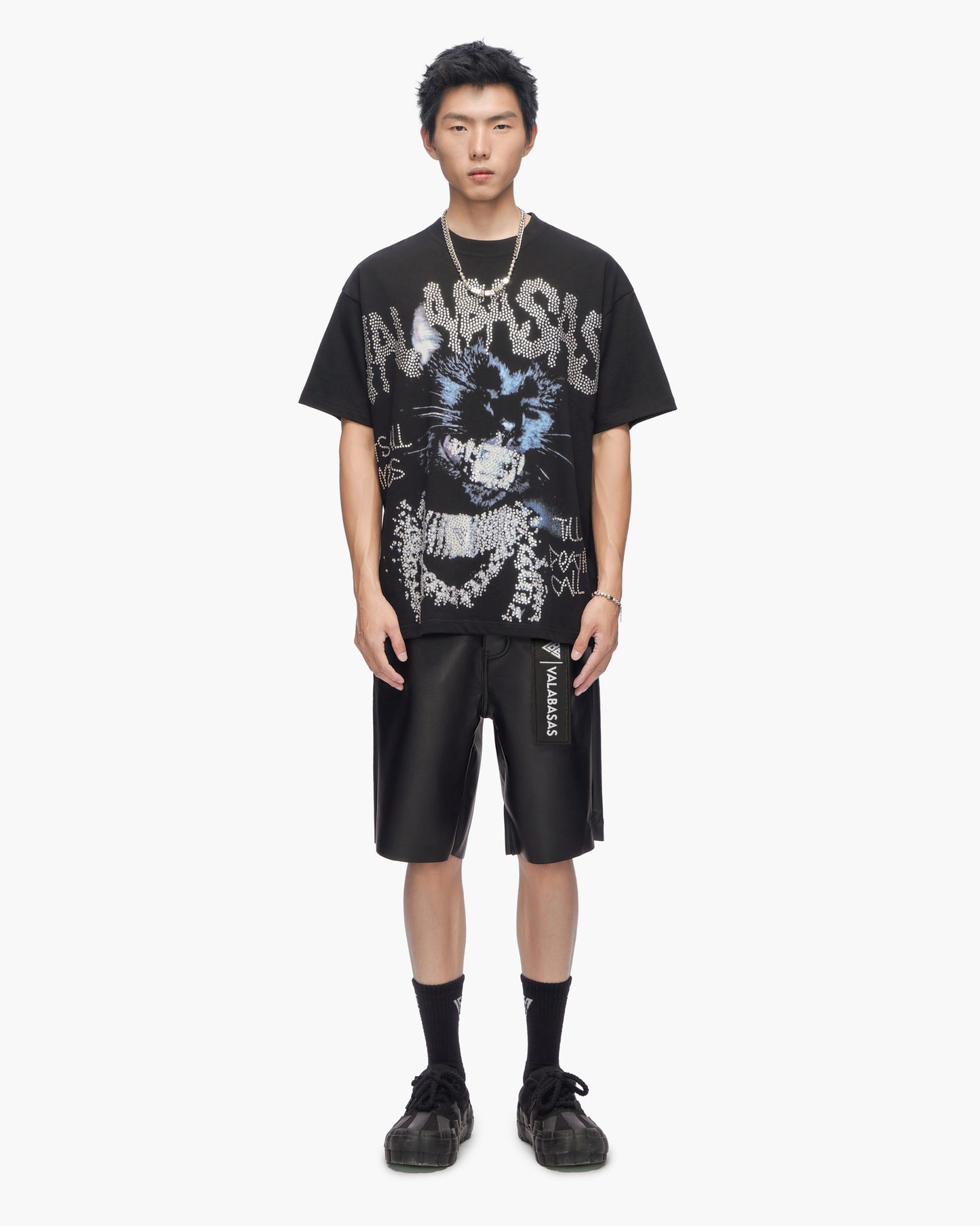 Mr.Shorts Black Leather
