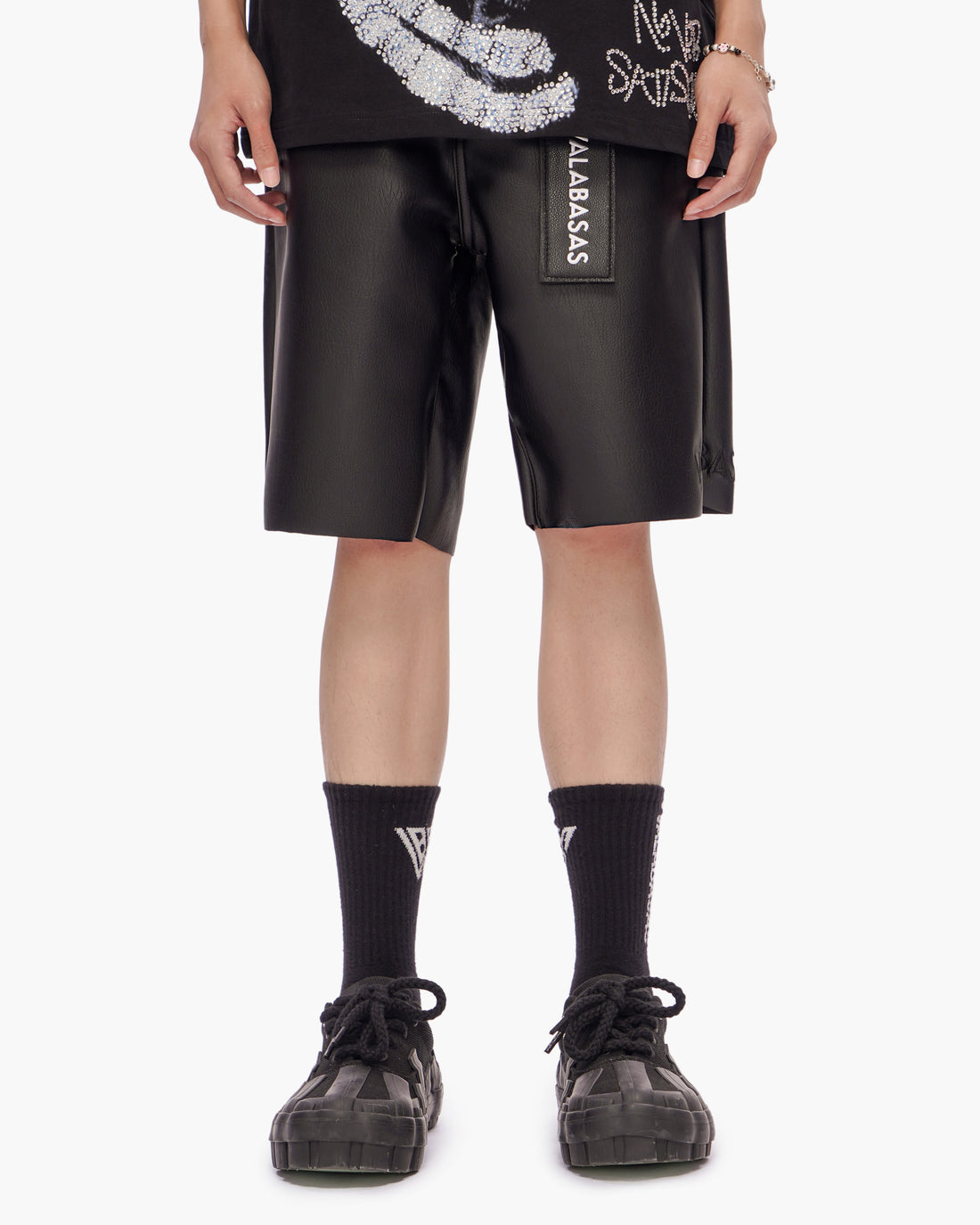 Mr.Shorts Black Leather