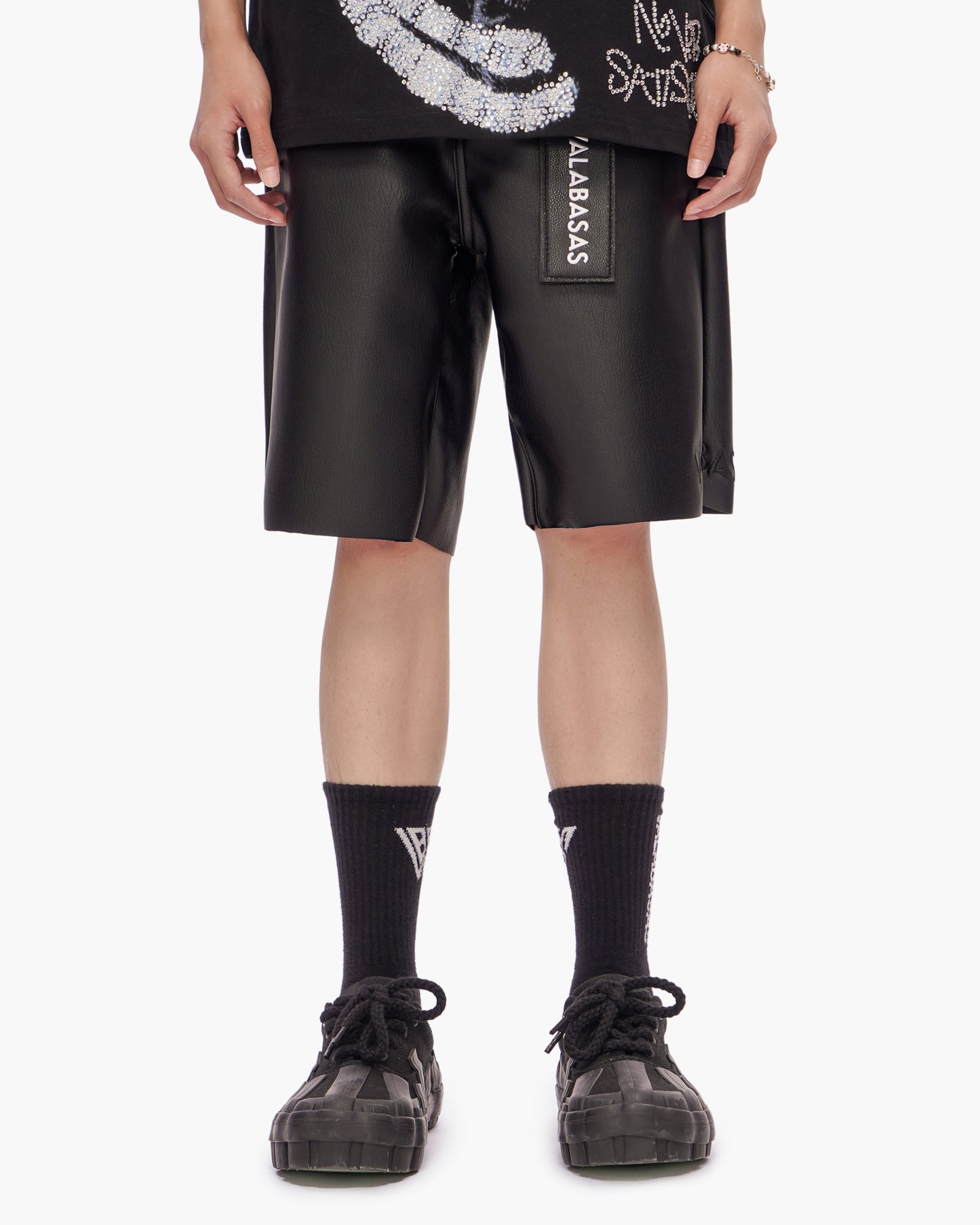 Mr.Shorts Black Leather