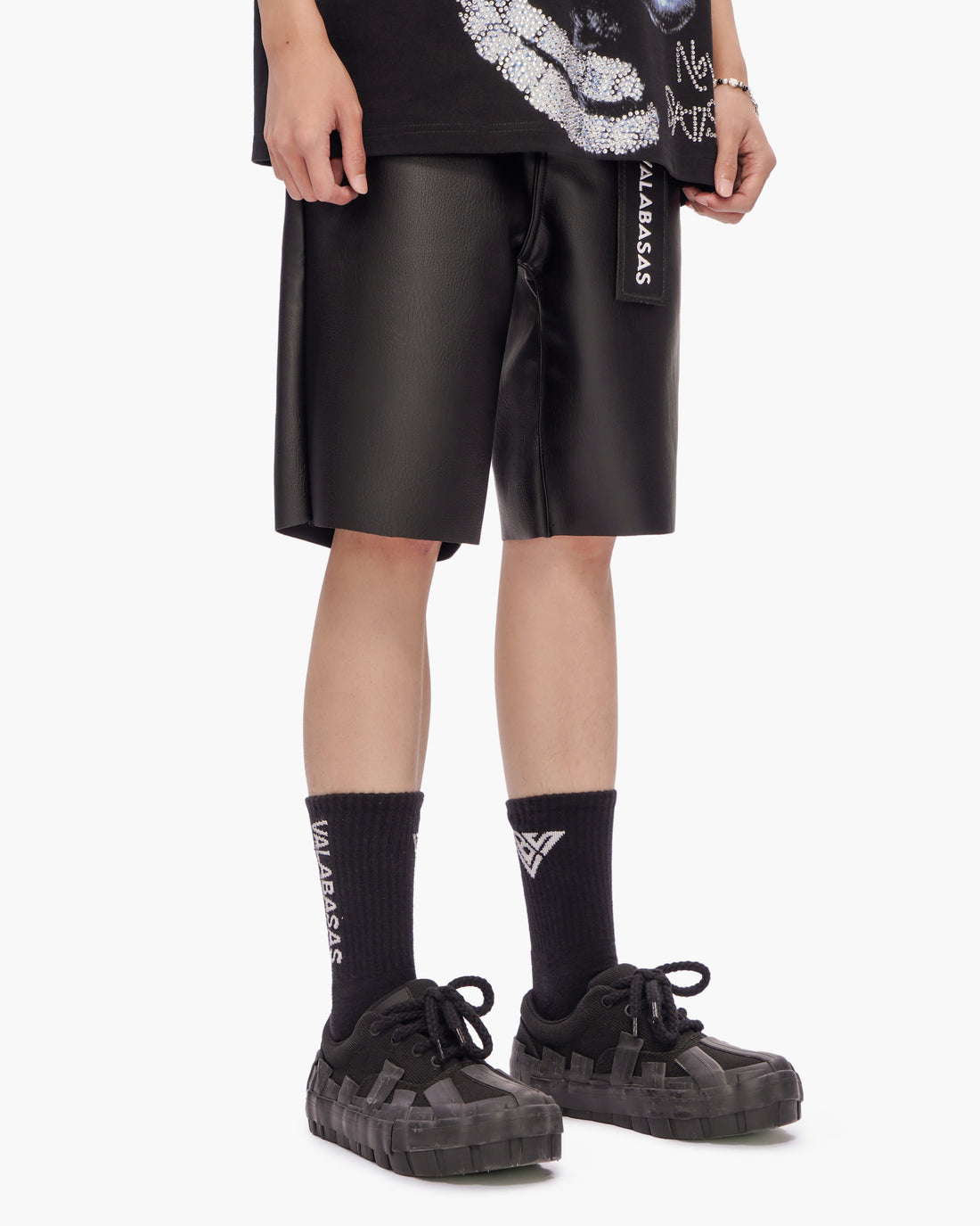Mr.Shorts Black Leather
