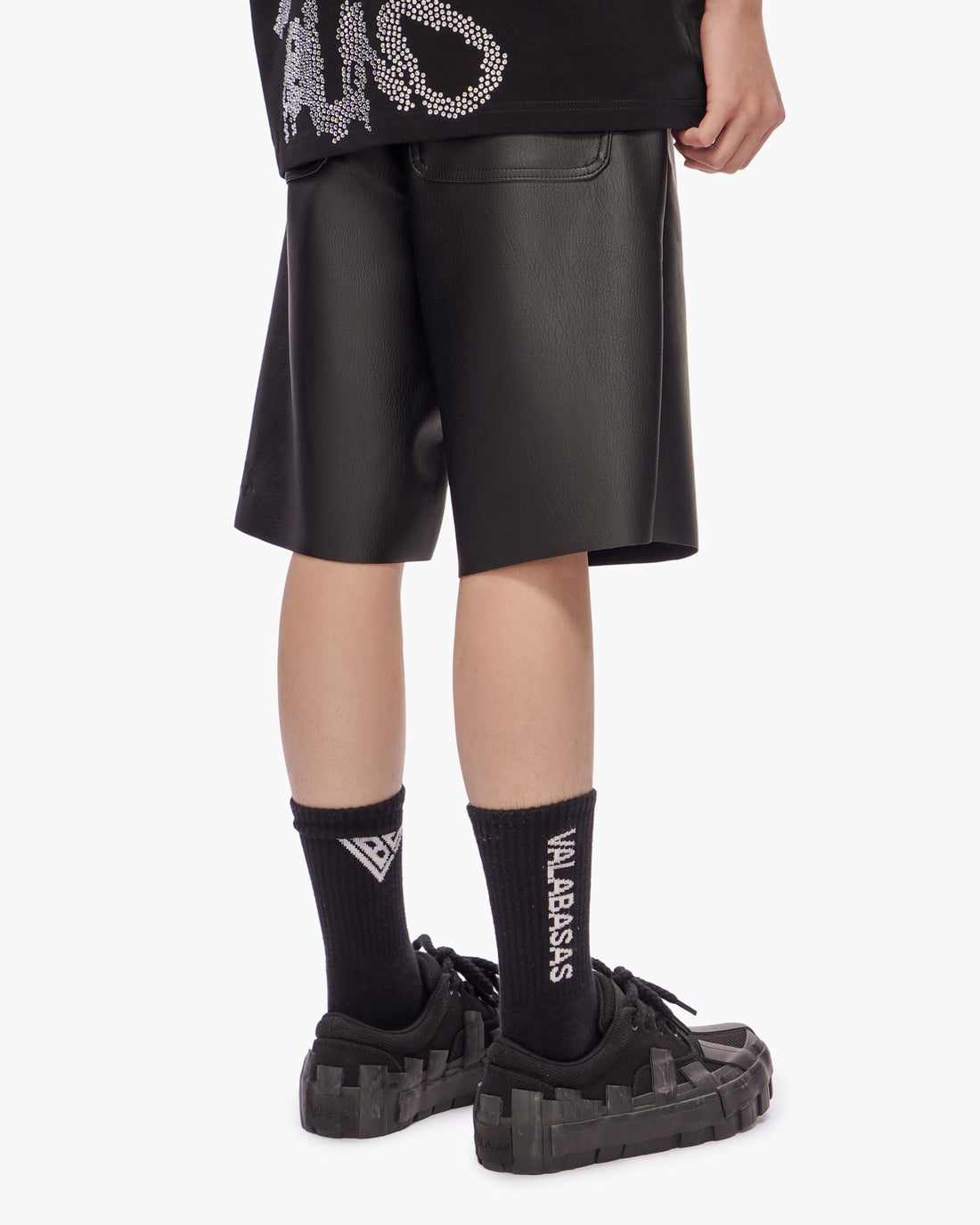 Mr.Shorts Black Leather