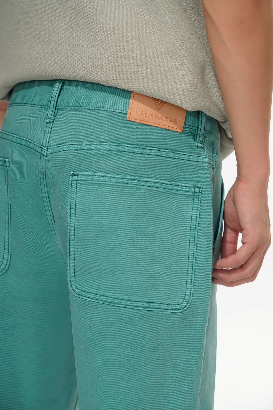 Mr.Shorts Teal Waxed Jorts