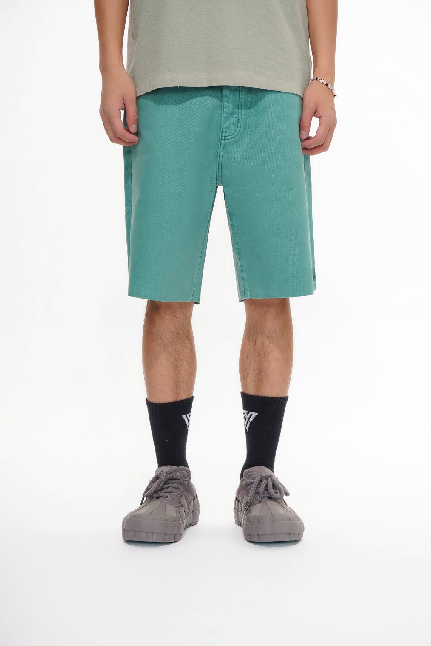 Mr.Shorts Teal Waxed Jorts