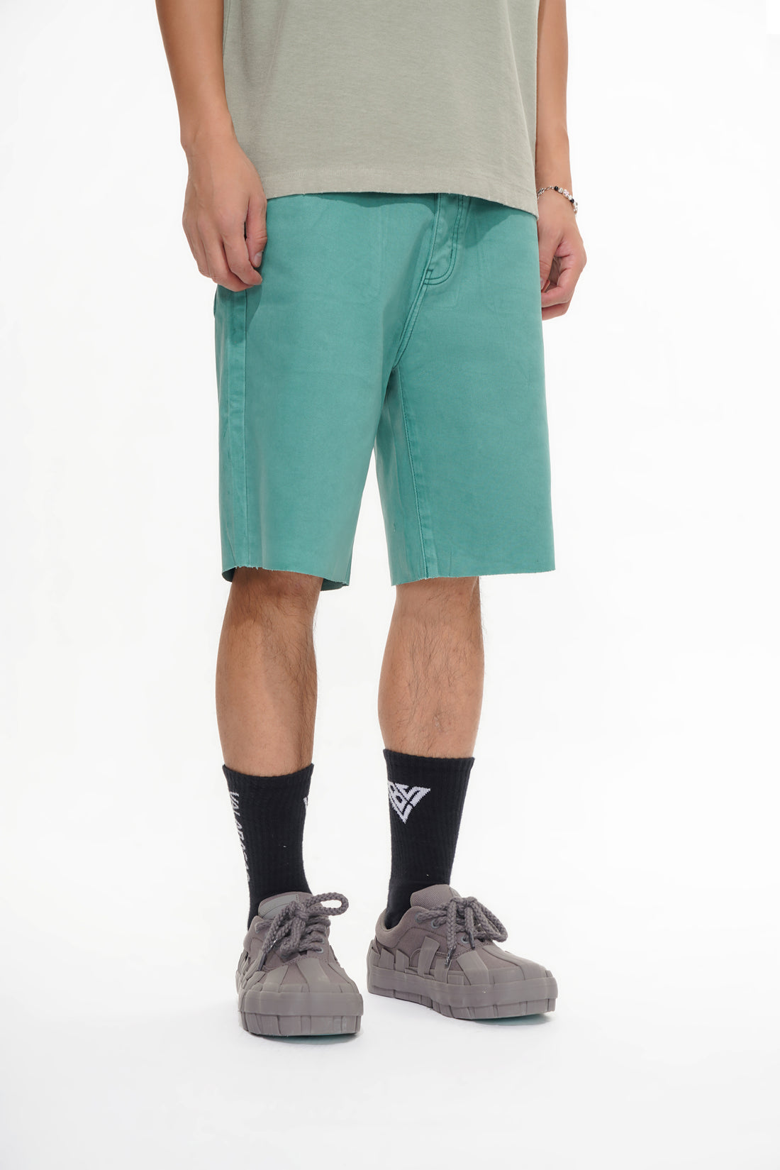 Mr.Shorts Teal Waxed Jorts
