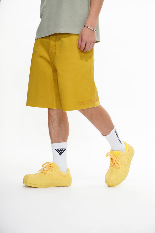 Mr.Shorts Yellow Waxed Jorts