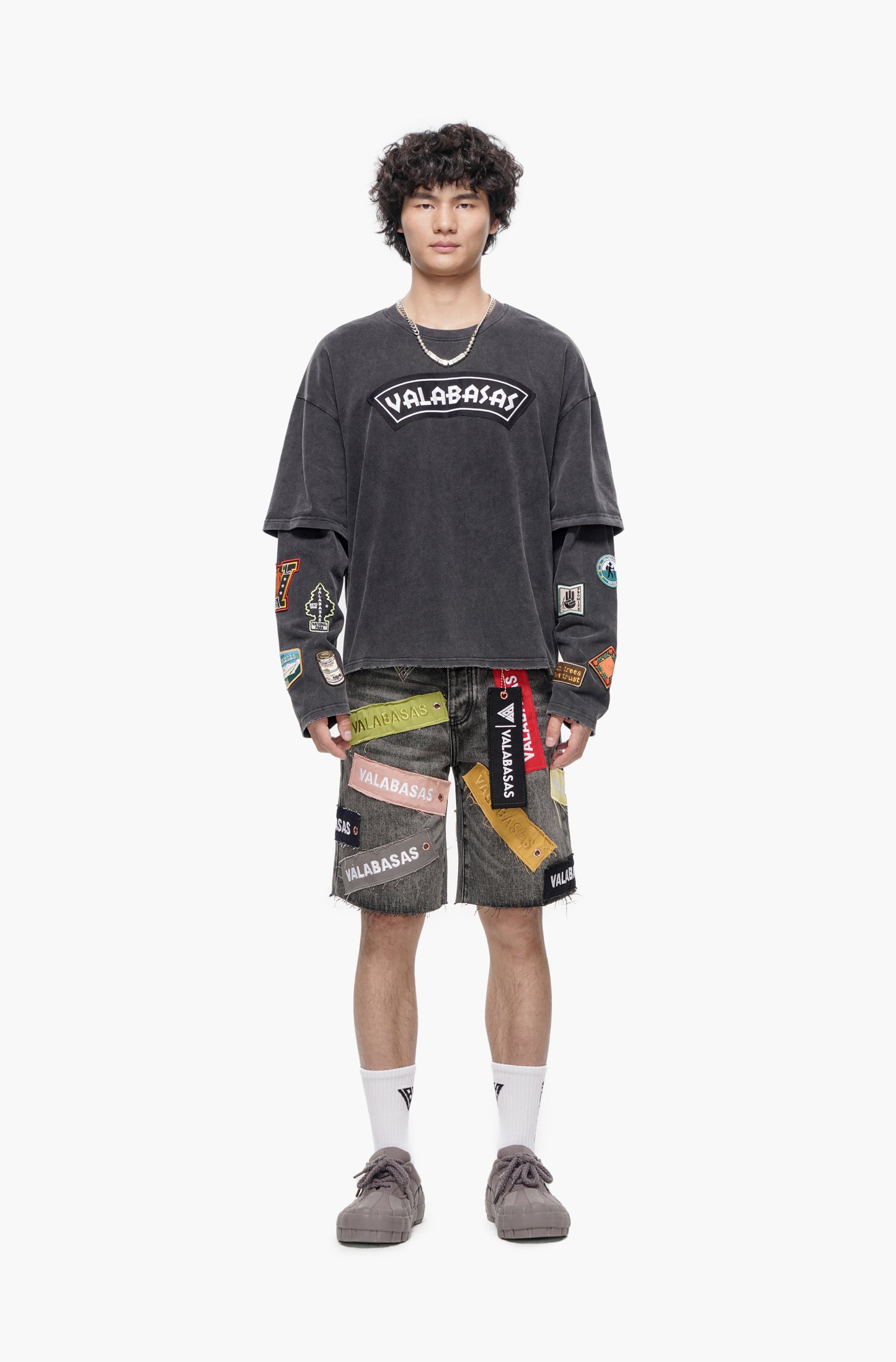 Banner Jorts Grey Wash