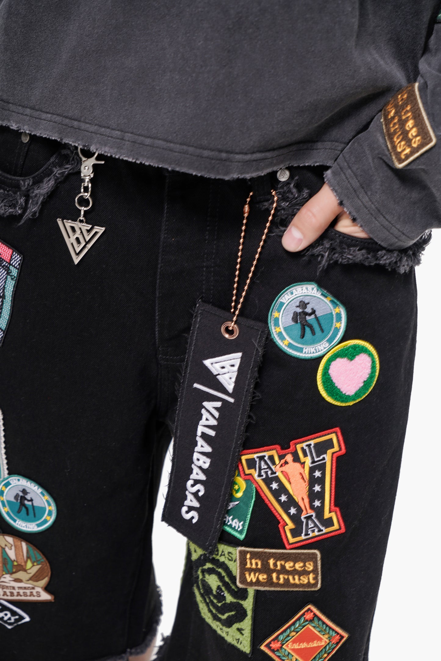 Terra Black Denim Shorts