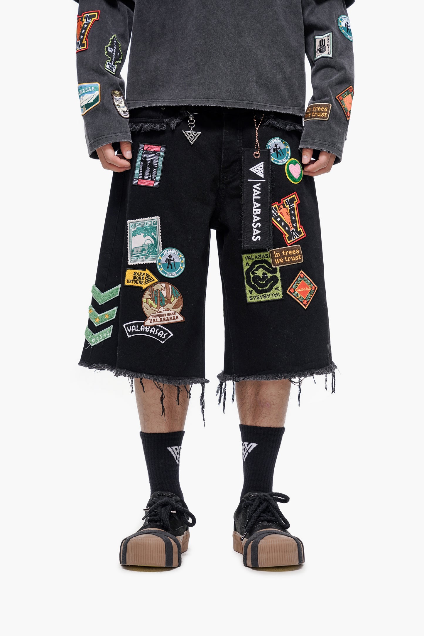 Terra Black Denim Shorts