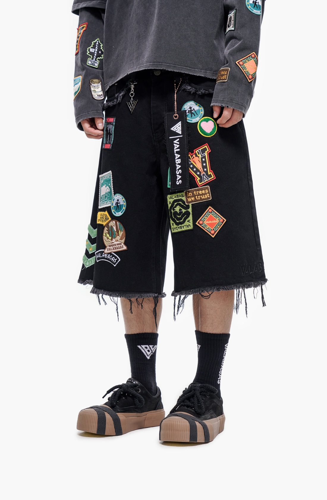 Terra Black Denim Shorts